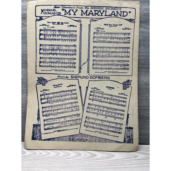 Piano Sheet Music Lover Come Back to Me from The New Moon Sigmund Romberg 1928 - Picture 4 of 5